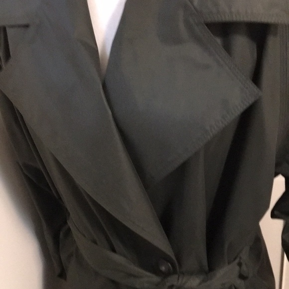 Designer Maxi Trench In Dark Green Size L - Picture 5 of 13